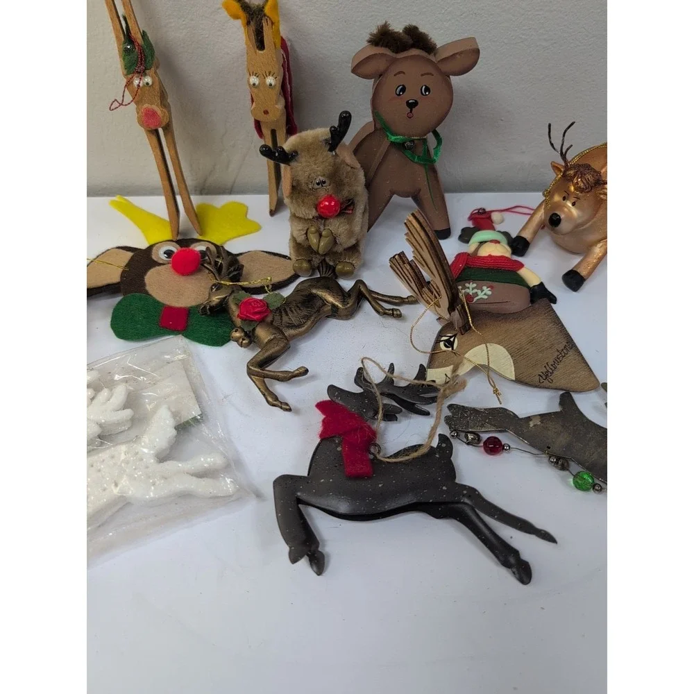 Reindeer Christmas Ornament/Decoration‎ Lot Vintage